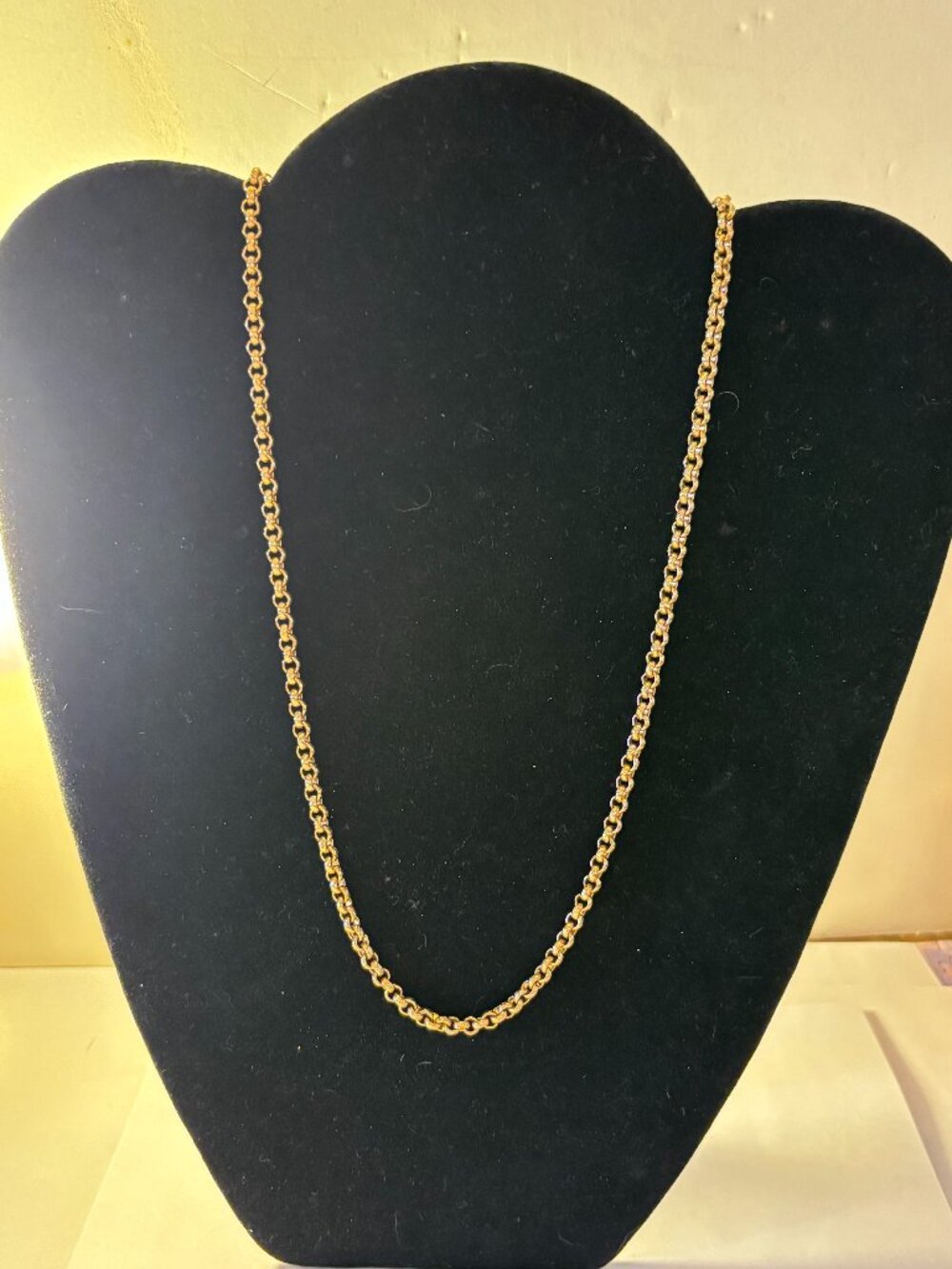 Vintage Classic Gold Tone Nolan Miller Tightly Woven Rolo Link Chain Necklace